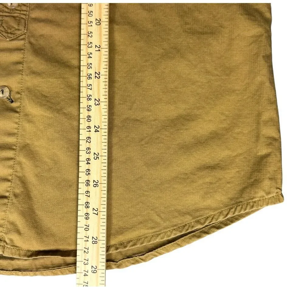 Sean John Mens Shirt Tailored Fit‎ Button Up Long Sleeve Sz Medium Golden Brown